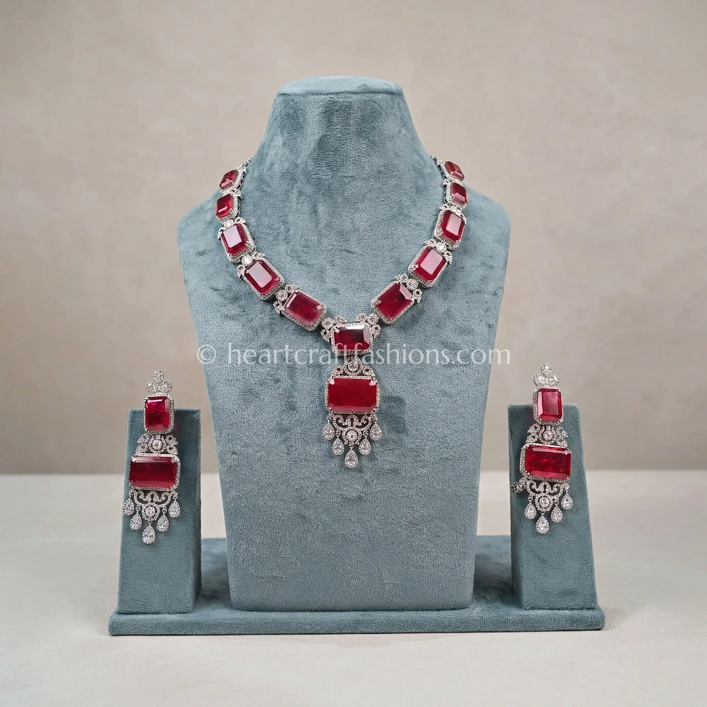 Grand Ruby Emerald-Cut Statement Set