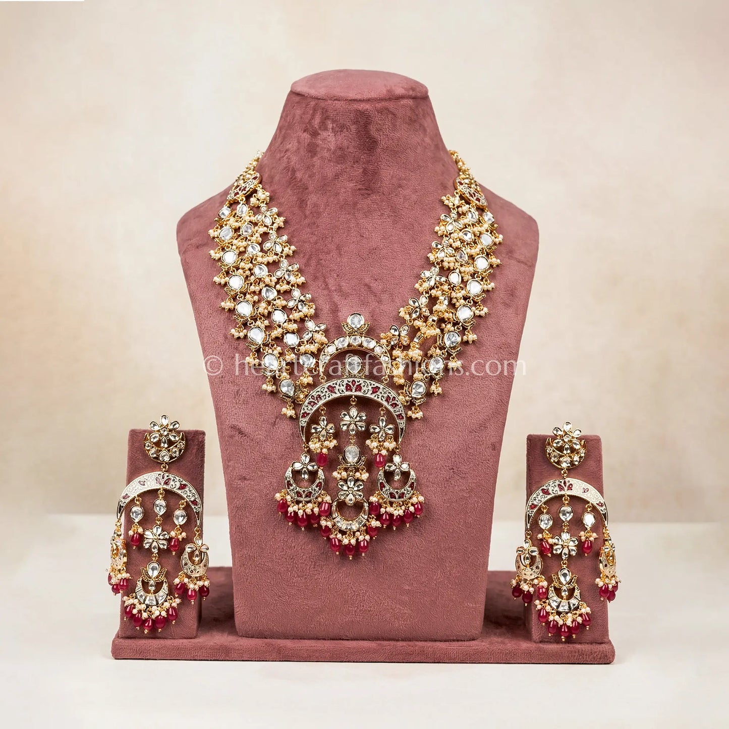 Imperial Sunehri Kundan Statement Necklace
