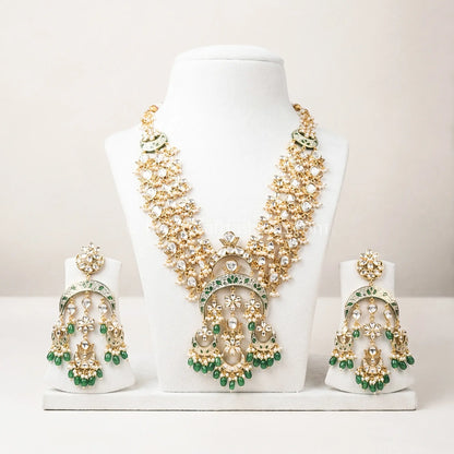 Imperial Emerald Sunehri Kundan Statement Necklace