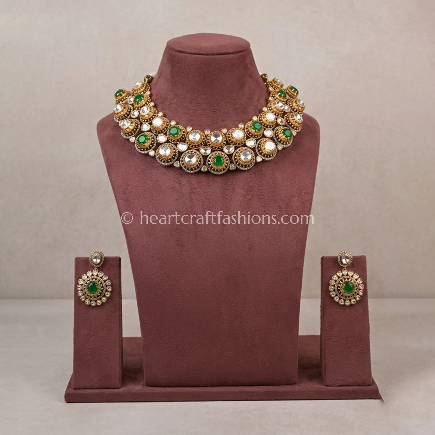 Royal Emerald Moissanite Luxe Choker Set