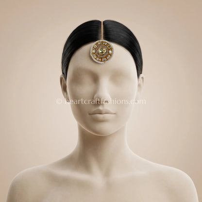 Royal Moissanite Champagne Kundan Borla
