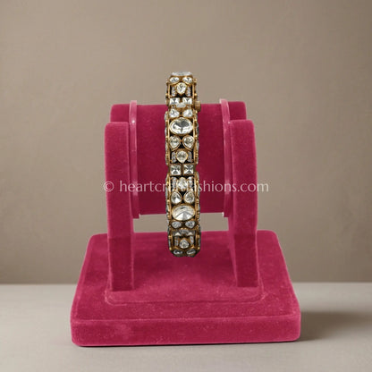 Royal Moissanite Polki Bangle