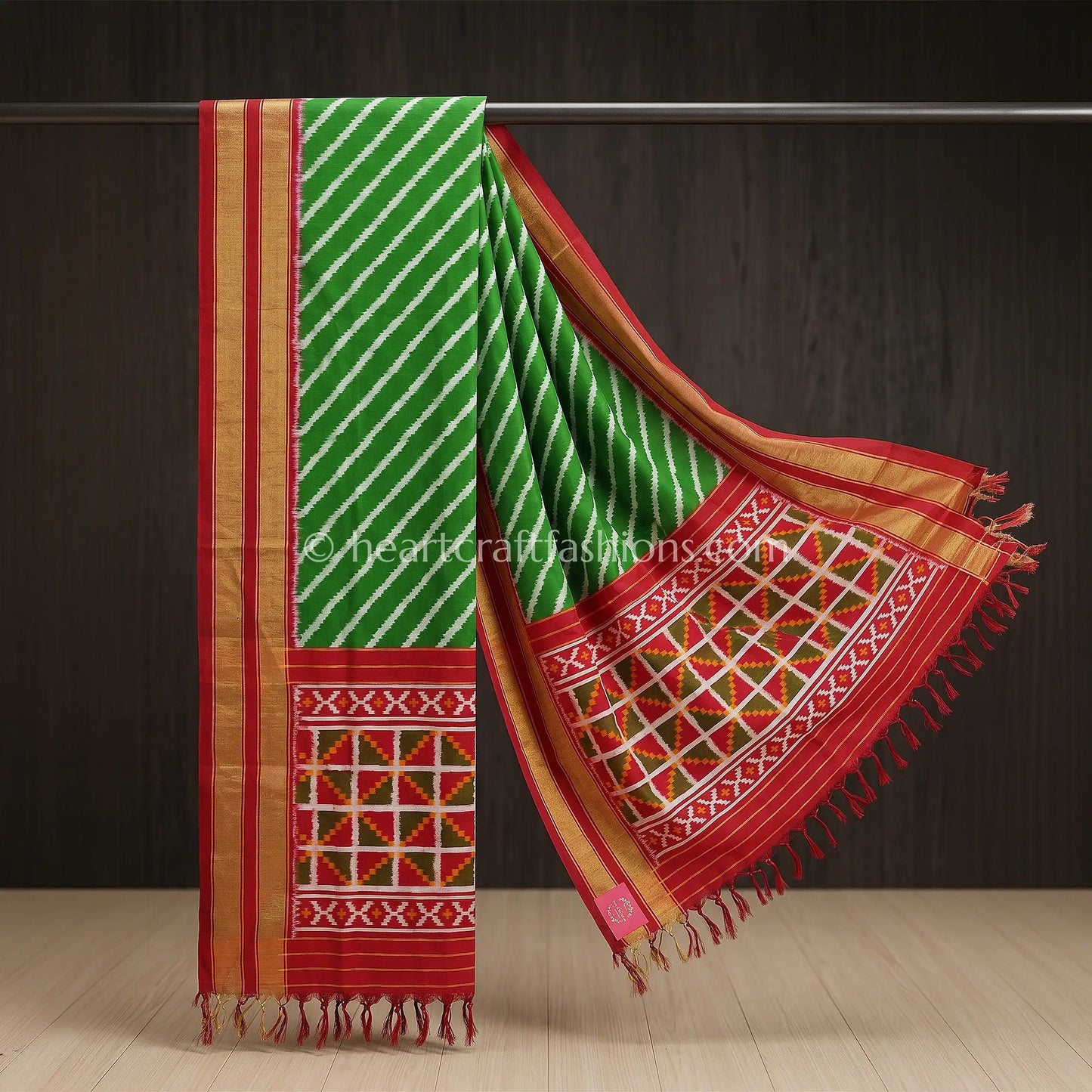 Green Patola Silk Dupatta