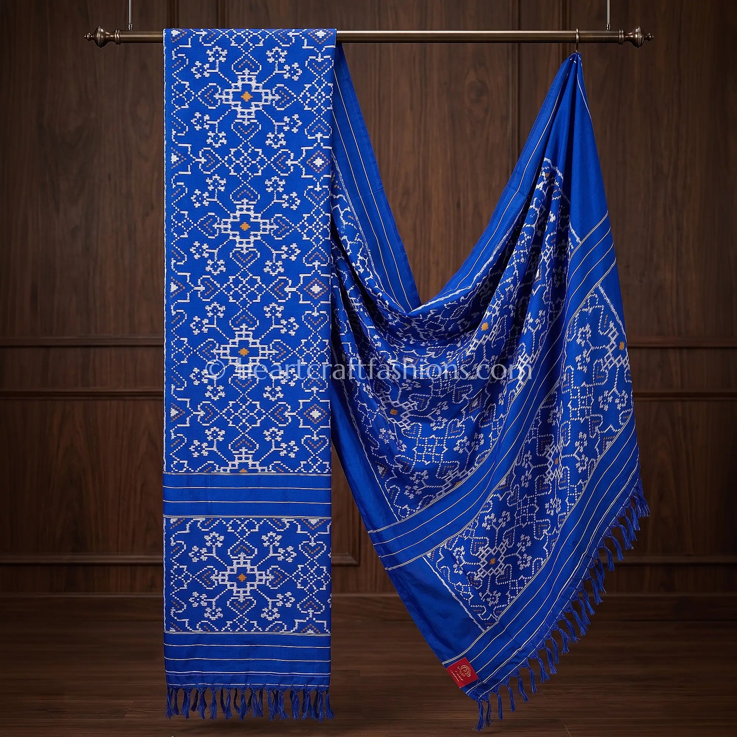 Royal Blue Patola Silk Dupatta