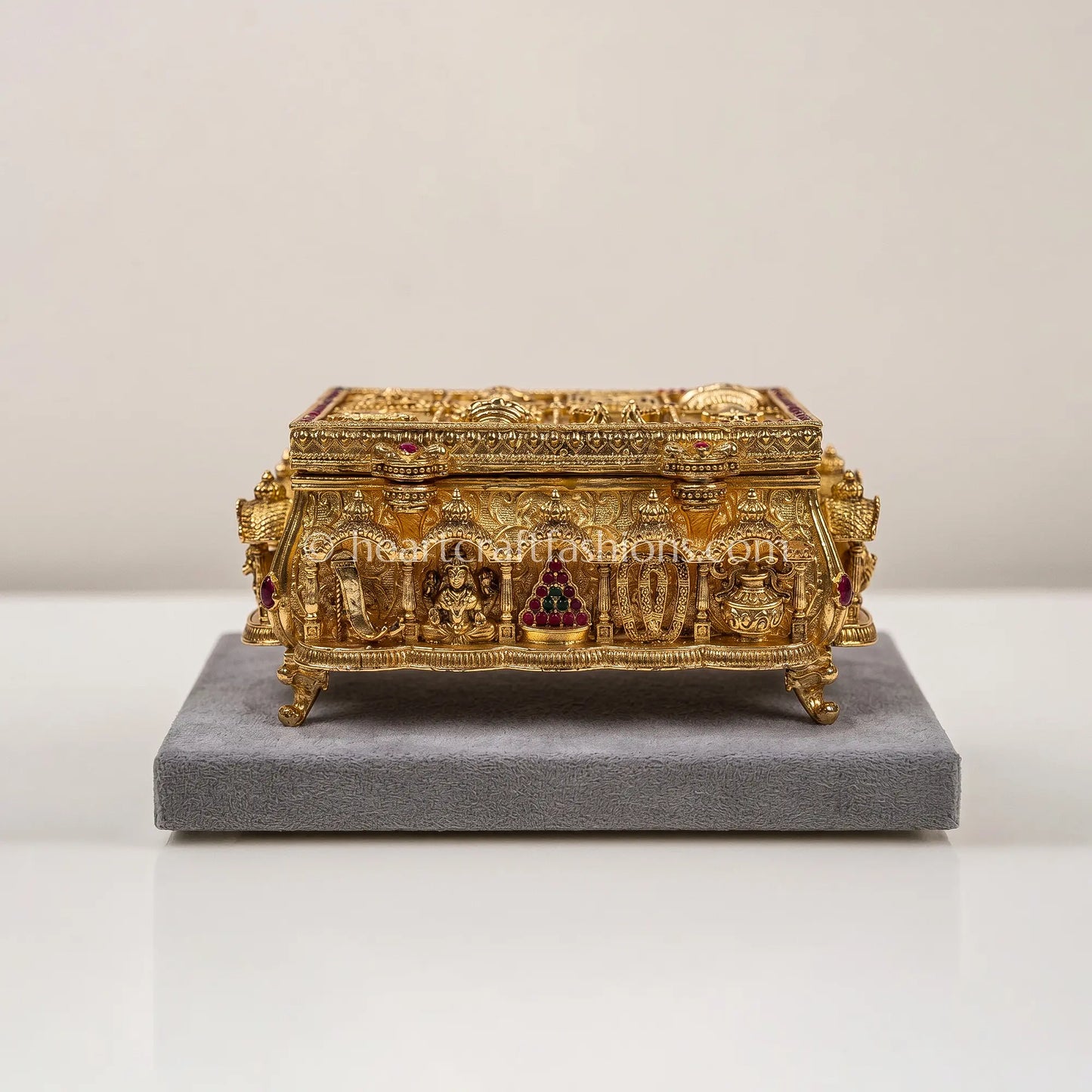 Navdevi Heritage Sindoor Box (Goddess Motifs)