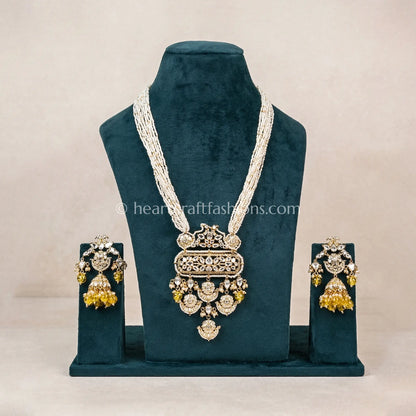 Noorika Pearl Kundan Rajputana Statement Haar