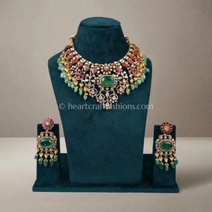 Emerald Radiance Moissanite Doublet Statement Set