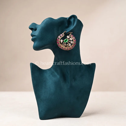 Rajvanshi Ruby Amrapali Moissanite Bali