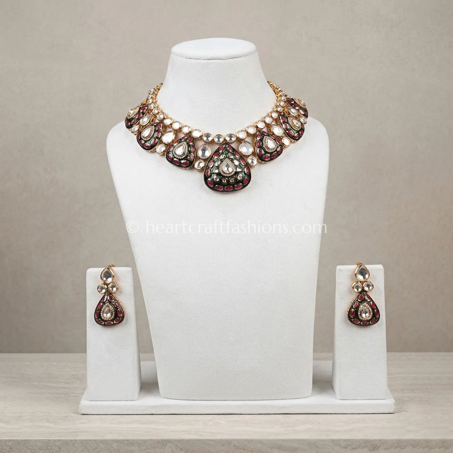 Royal Bikaneri Kundan Drop Necklace