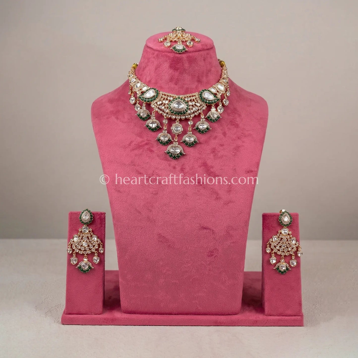 Emerald Dew Sunehri Kundan Bridal Necklace