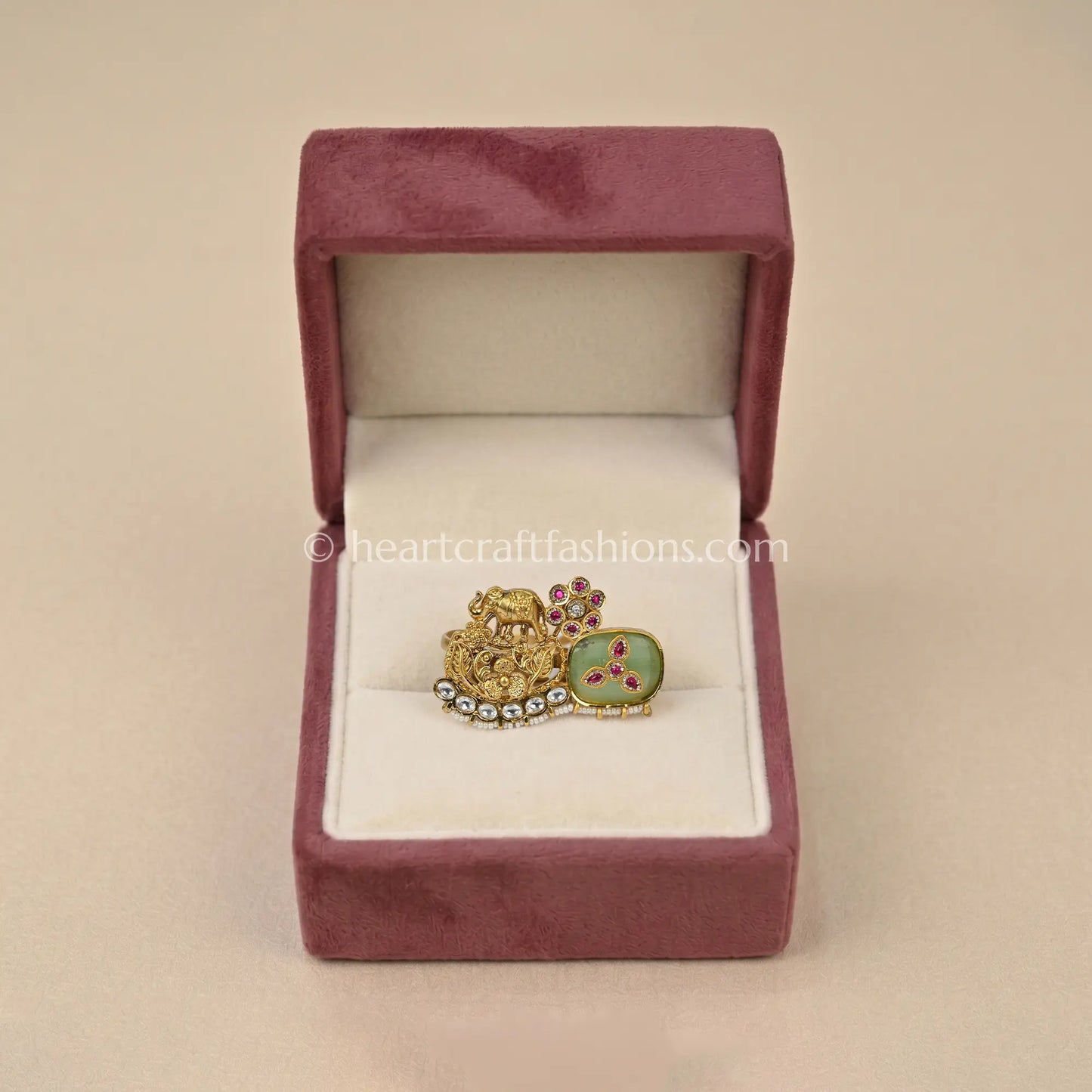 Heritage Gajraj Panna Ring