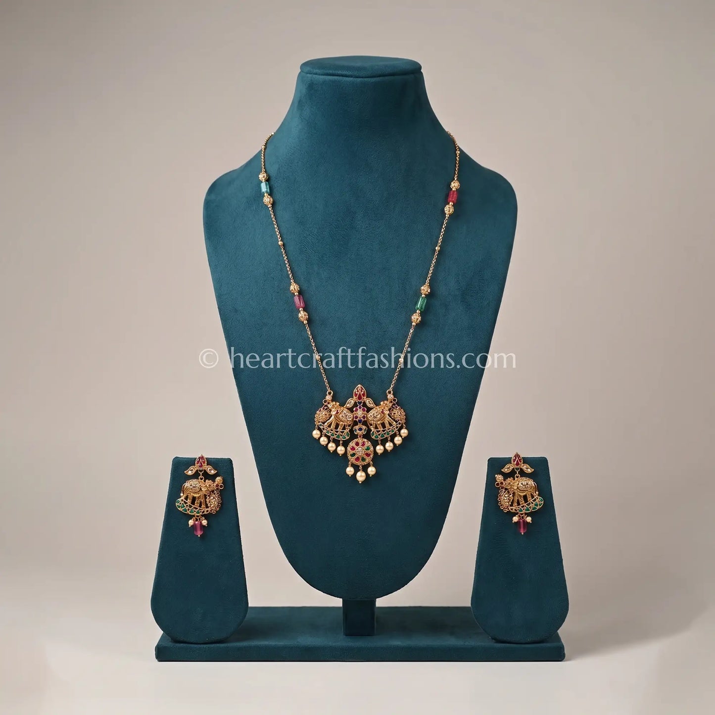 Navrang Amrapali Elephant Pendant Set
