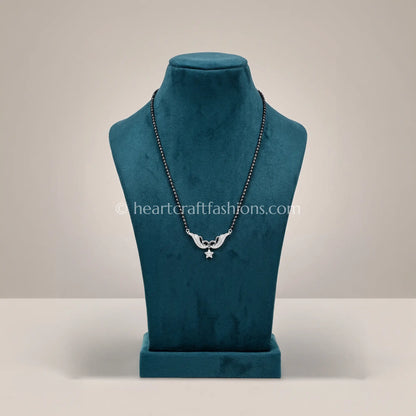 Pure Silver Starlet Winged Mangalsutra – Hallmarked