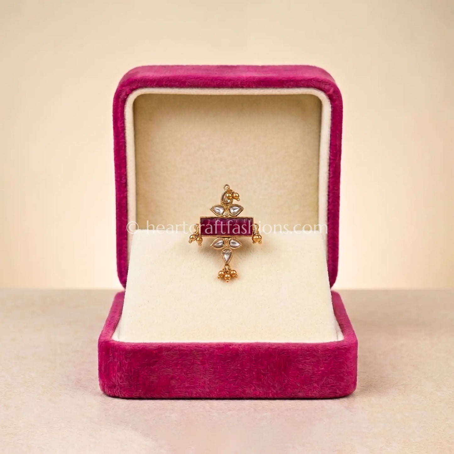 Amrapali Ruby Ghungroo Ring