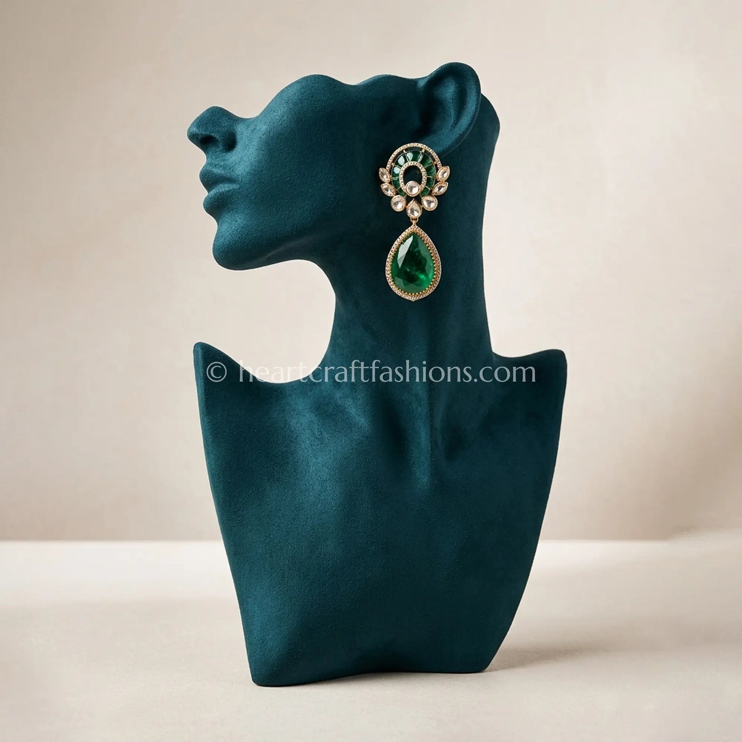 Panna Dew Moissanite Doublet Earrings