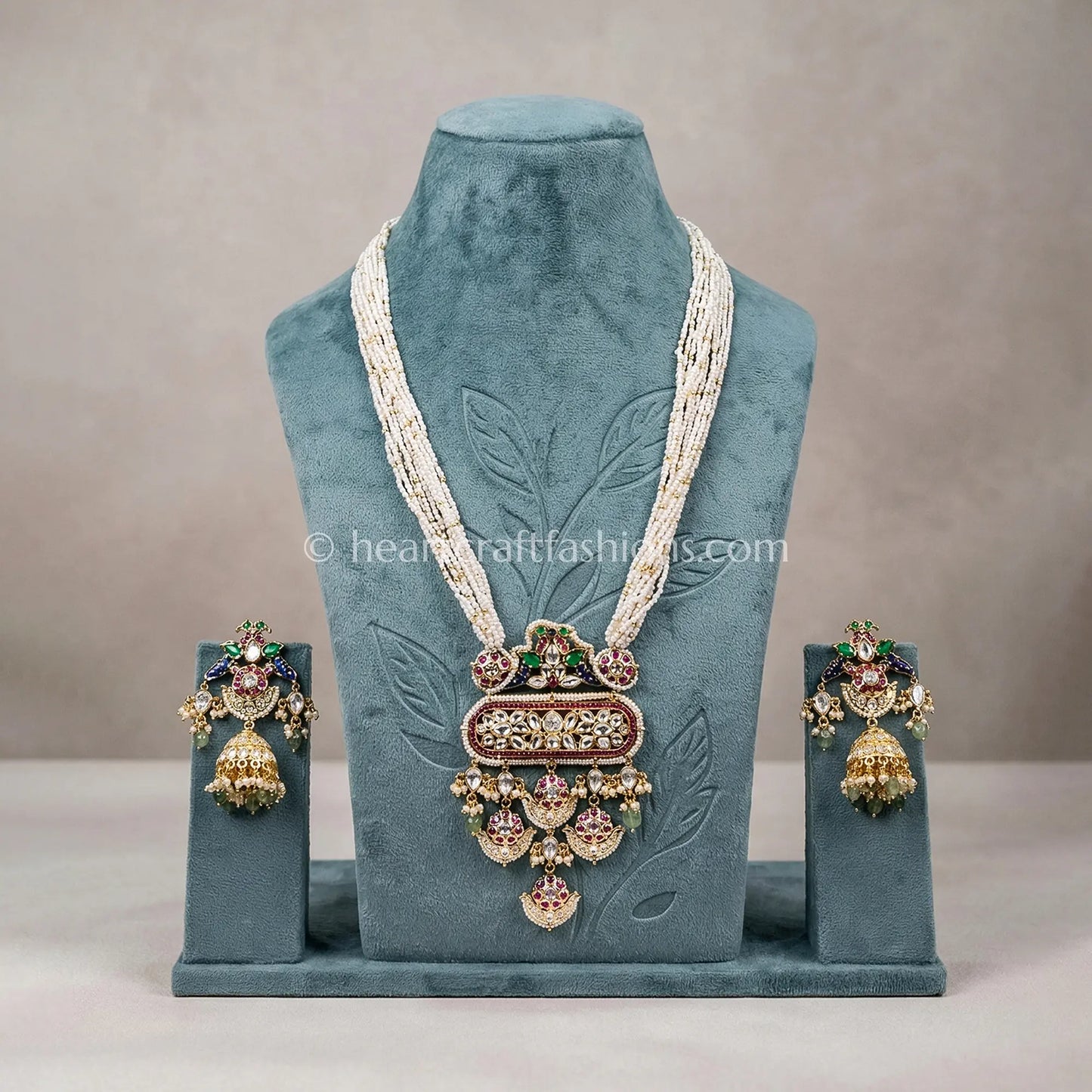 Rangmahal Pearl Kundan Rajputana Celebrity Haar Set