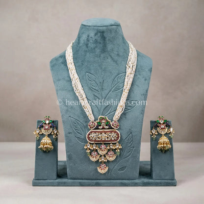 Rangmahal Pearl Kundan Rajputana Celebrity Haar Set