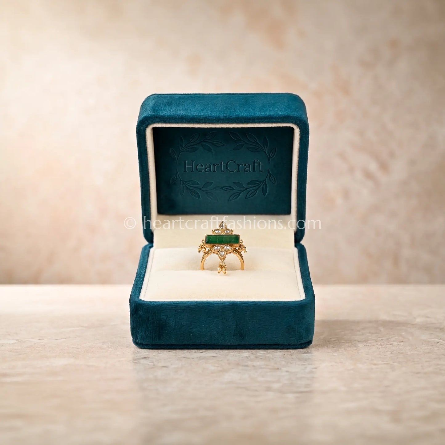Amrapali Emerald Ghungroo Ring