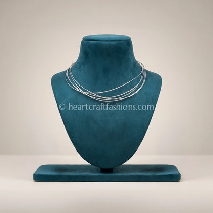 Pure Silver Multi-Strand Liquid Wire Choker – Hallmarked Minimalist Design