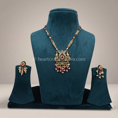 Rajsi Heritage Pachi Kundan Pendant Set