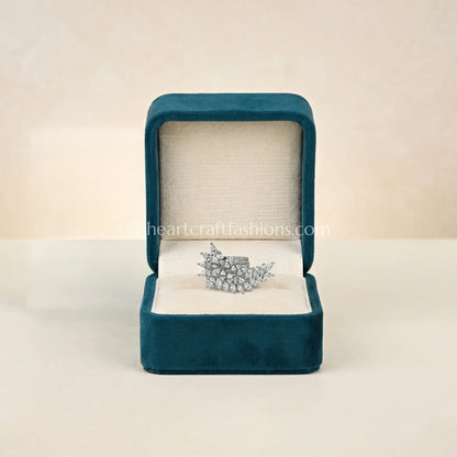Zircon Floral Cocktail Ring