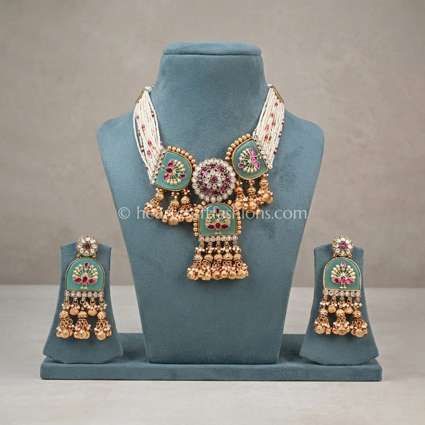 Peacock Royale Meenakari Haar