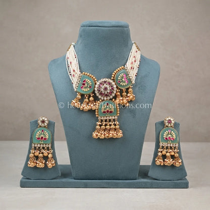 Peacock Royale Meenakari Haar