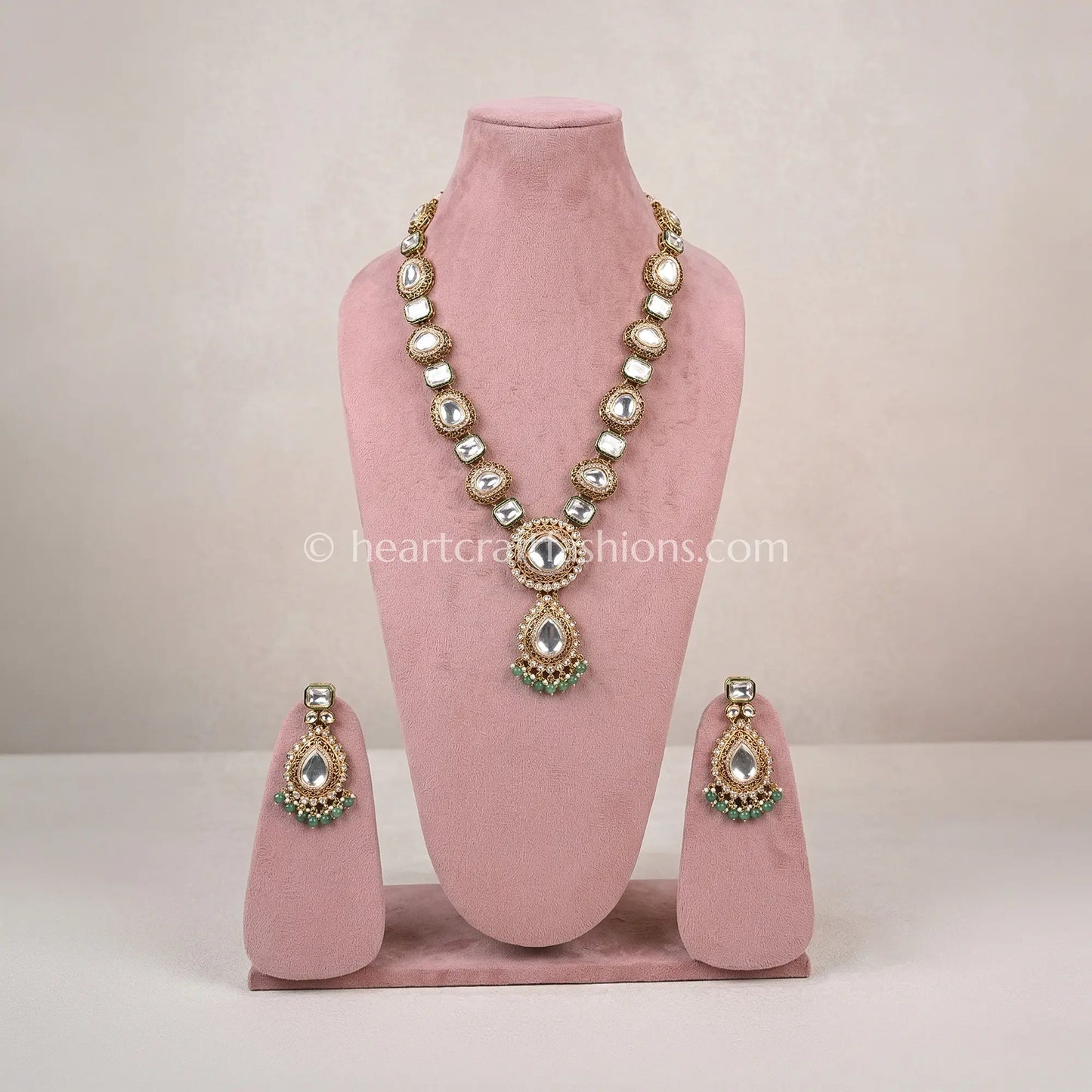 Imperial Moissanite Polki Statement Necklace
