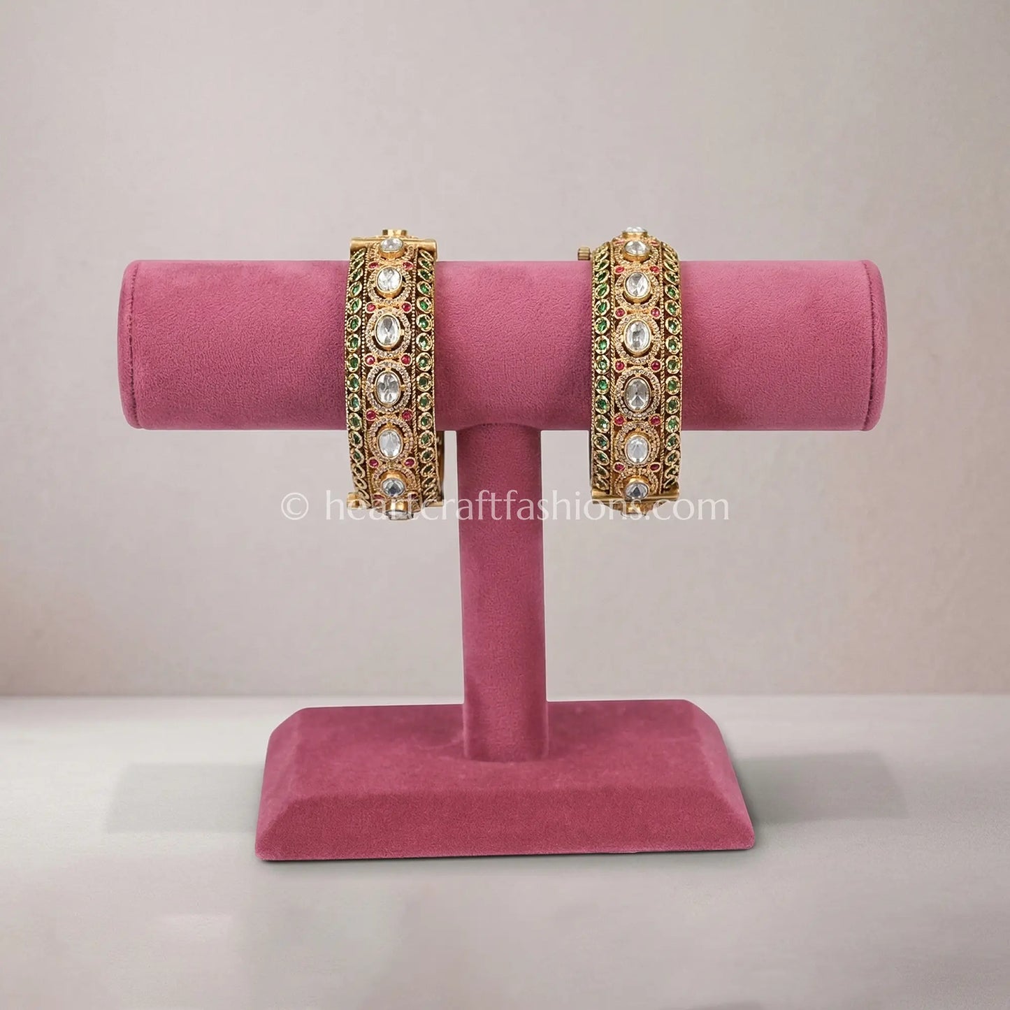Emerald Ruby Uncut Sunehri Kundan Patla