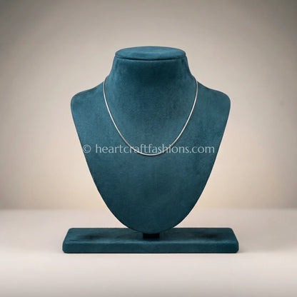 Pure Silver Classic Box Chain Necklace – Hallmarked Core Essential