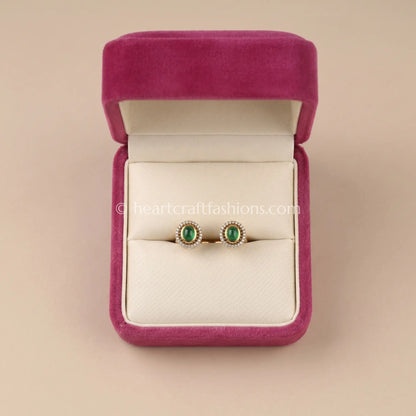 Emerald Radiance Moissanite Adjustable Ring