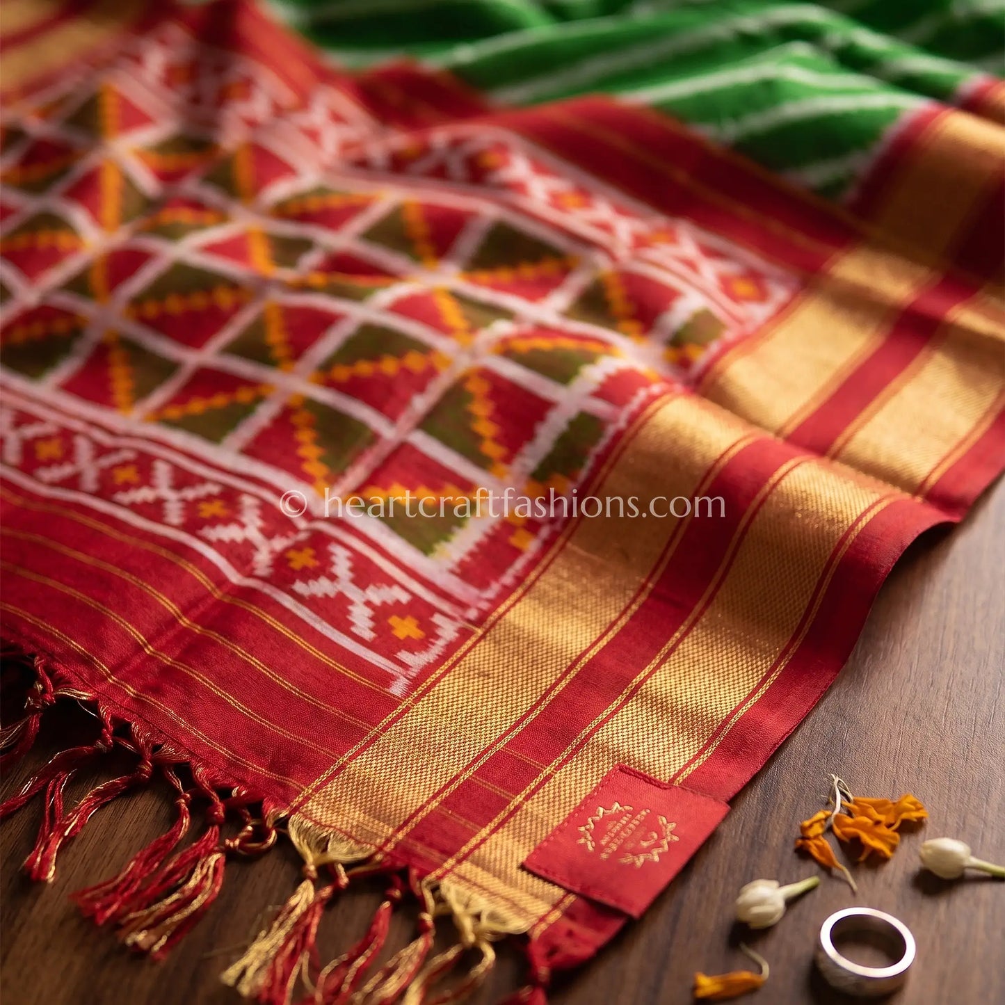 Green Patola Silk Dupatta