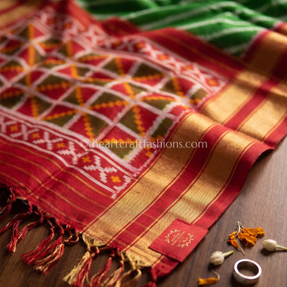 Green Patola Silk Dupatta