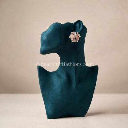 Rangrez Zircon Floral Stud Earrings