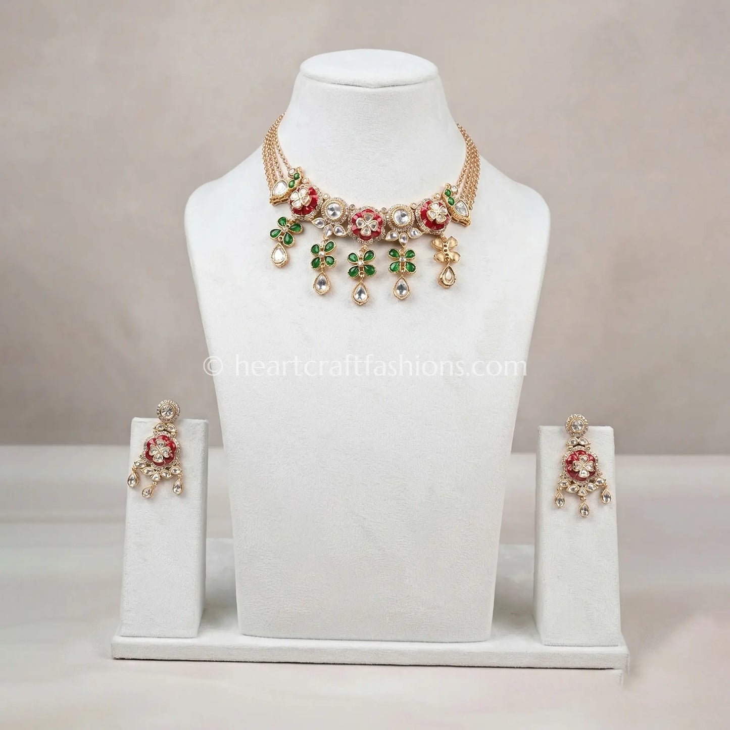 Vanya Sunehri Floral Kundan Choker