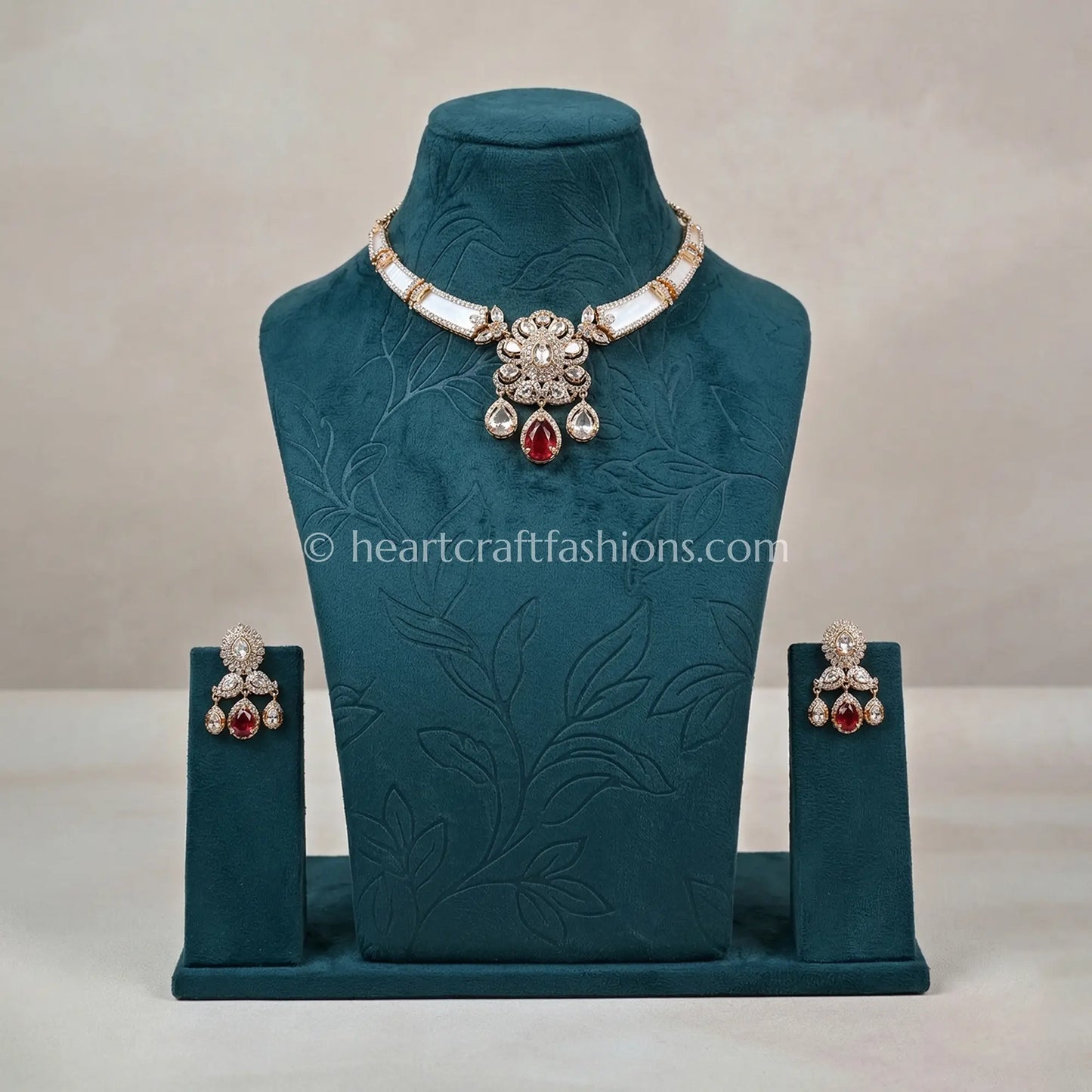 Sunehri MOP Ruby Regalia Set