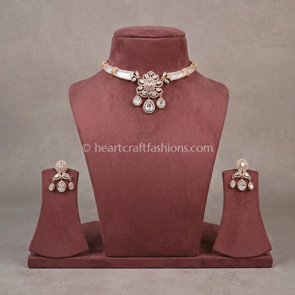 Sunehri MOP Ivory Bloom Kundan Set