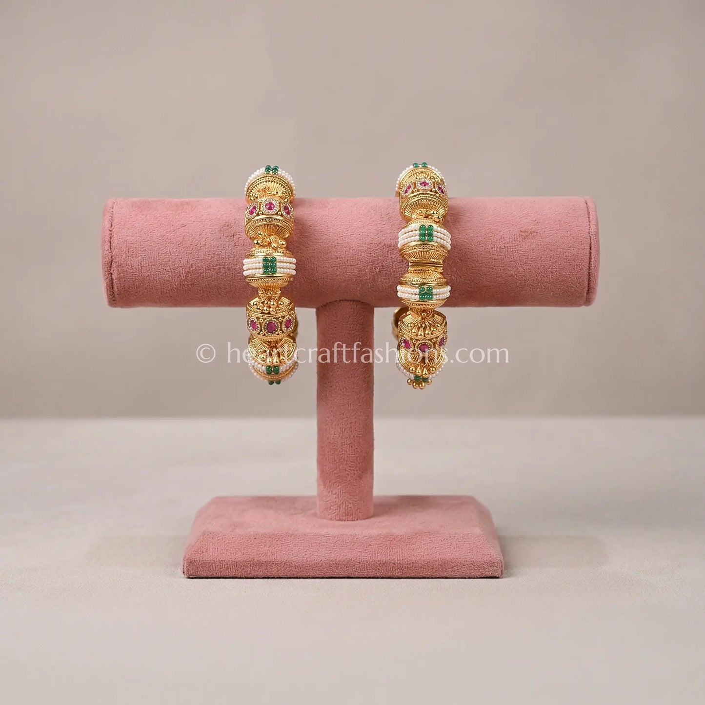 Ruby Emerald Heritage Bead Bangles