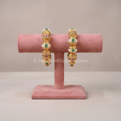 Ruby Emerald Heritage Bead Bangles
