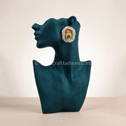 Maharani Emerald Heritage Pachi Studs