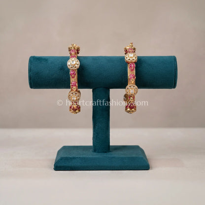 Ruby Heritage Kundan Bangles