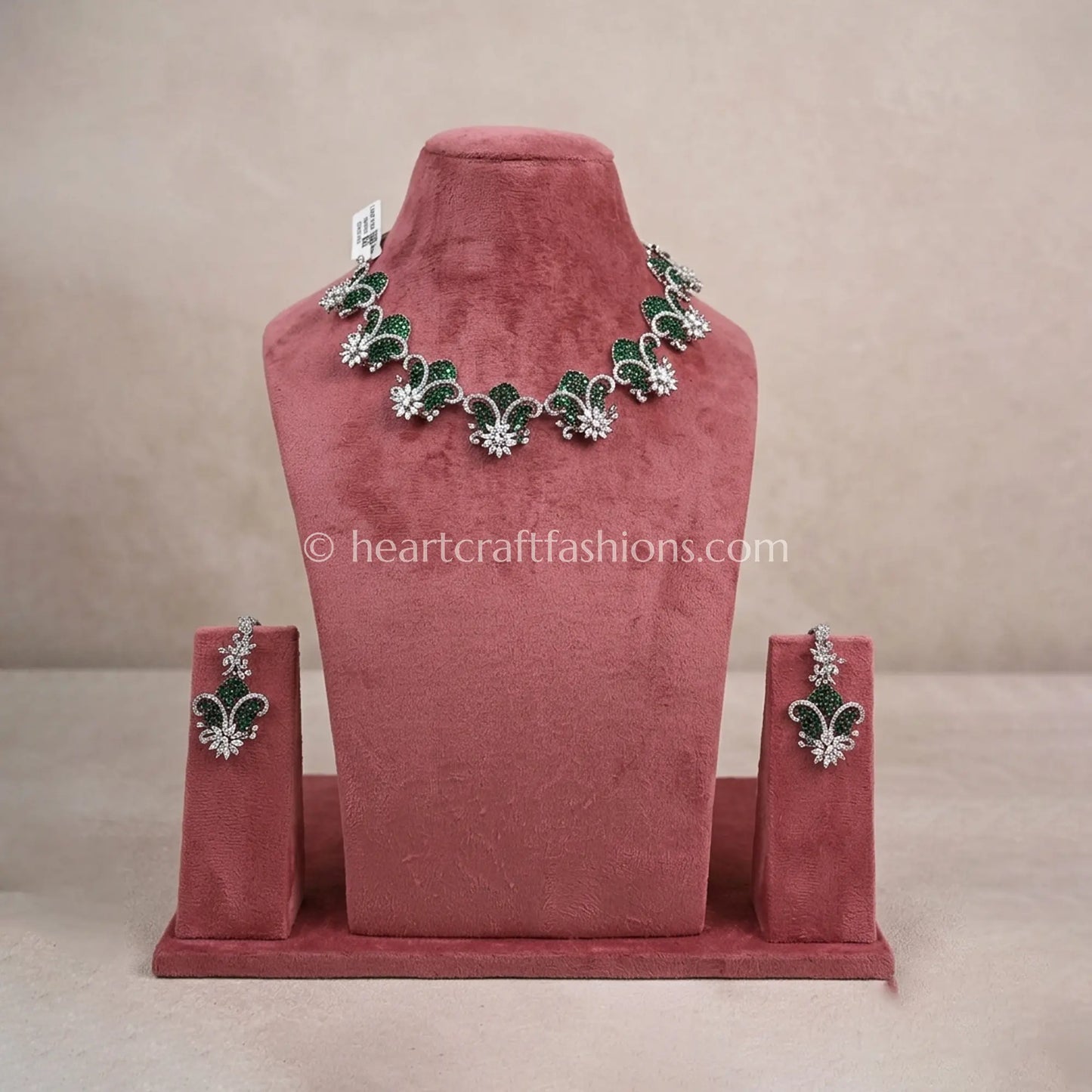 Royal Emerald Fleur-de-Lis Statement Set