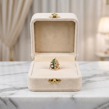 Emerald Amrapali Pearl Ring