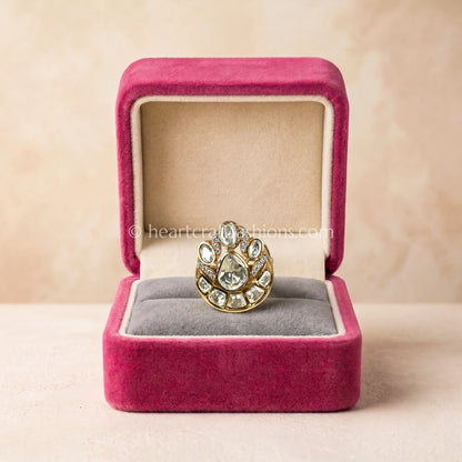 Chandrika Moissanite Polki Statement Ring