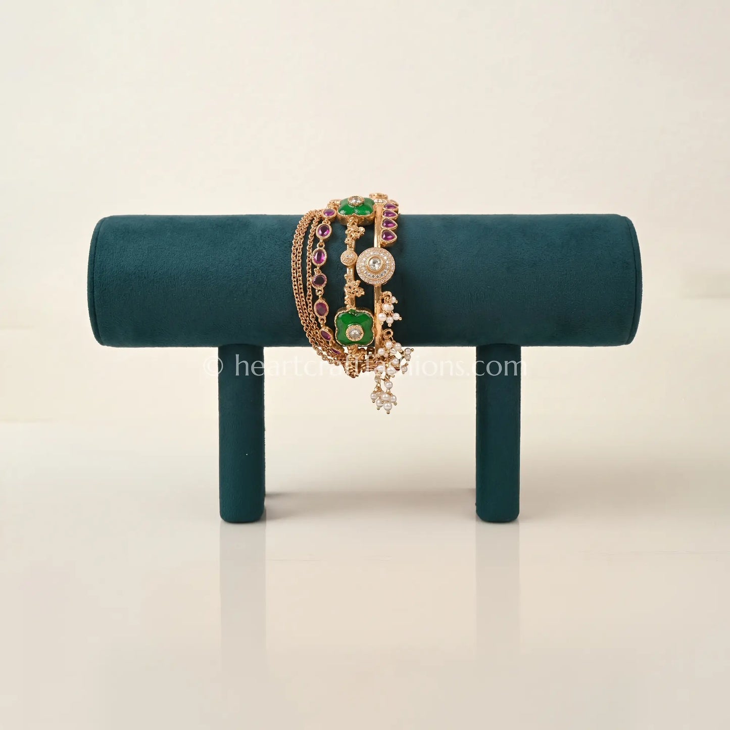 Ruby Emerald Heritage Charm Bracelet