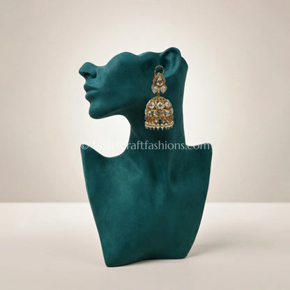 Noorika Moissanite Polki Jhumka
