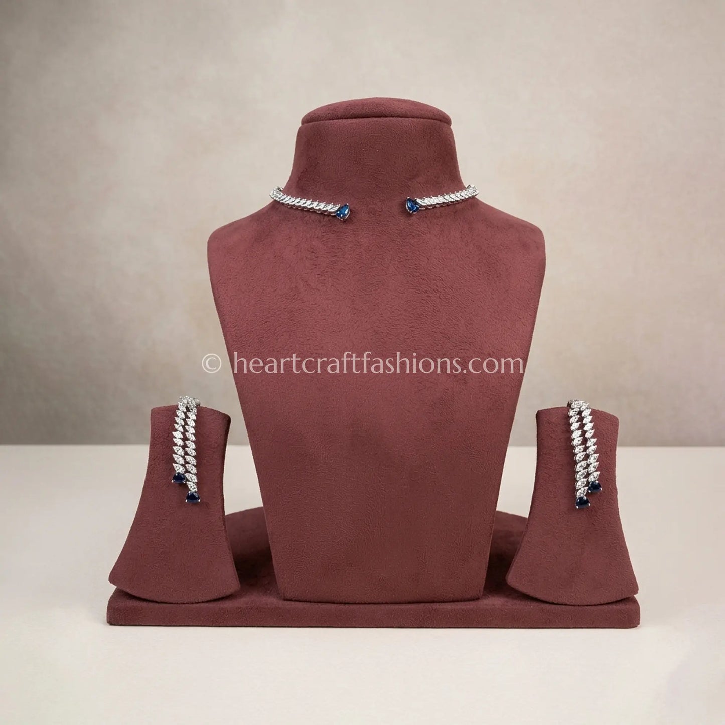 Sapphire Blue Open-Front Minimalist Hasli Set