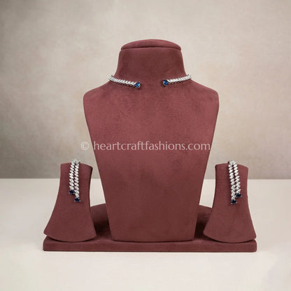 Sapphire Blue Open-Front Minimalist Hasli Set