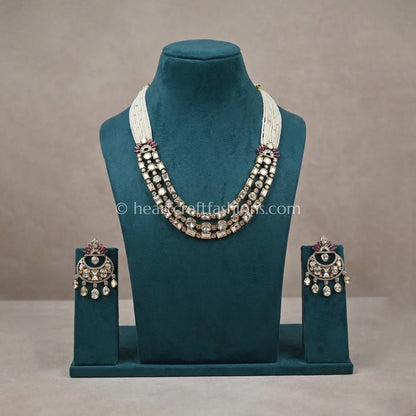 Sunehri Kundan Shaahi Pearl Layered Haar