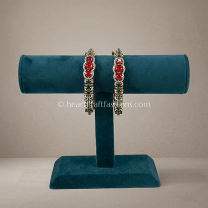 Ruby Emerald Heritage Sleek Bangles